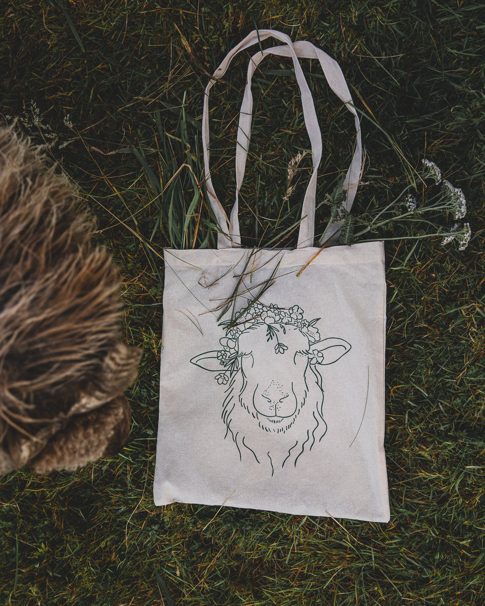 Tote Bag - Flower Crown Sheep – ByOlafsdottir